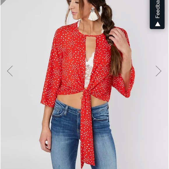 BKE Tops - Polka dot blouse